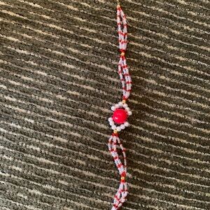 Elegant Red Beaded Bracelet